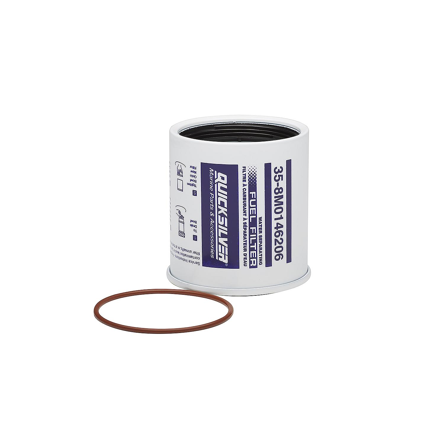 Quicksilver 8M0146206   Water Separating Fuel Filter, 10-Micron Filtration, Racor Head
