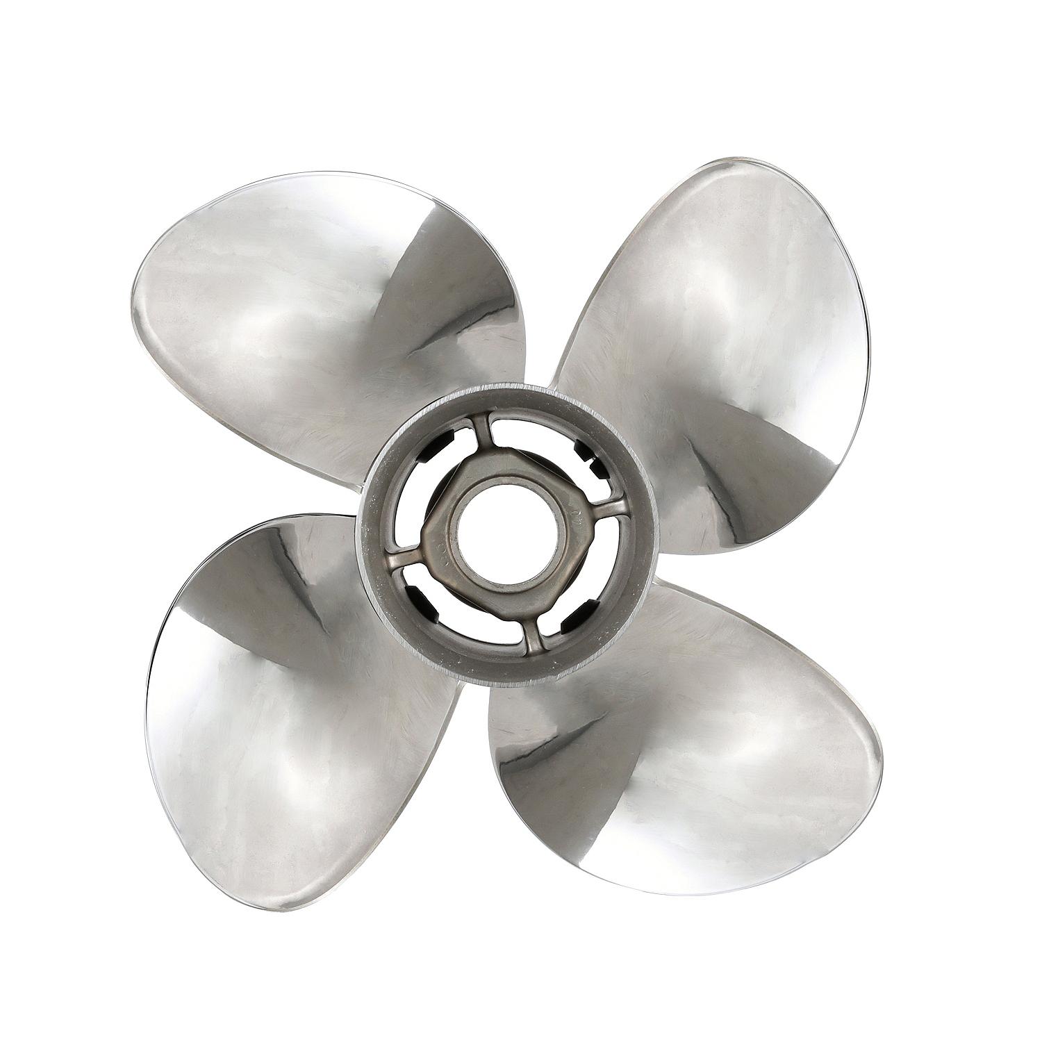 Quicksilver 8M0055560 Q4 4-Blade Stainless Steel Propeller 13.5x15 RH