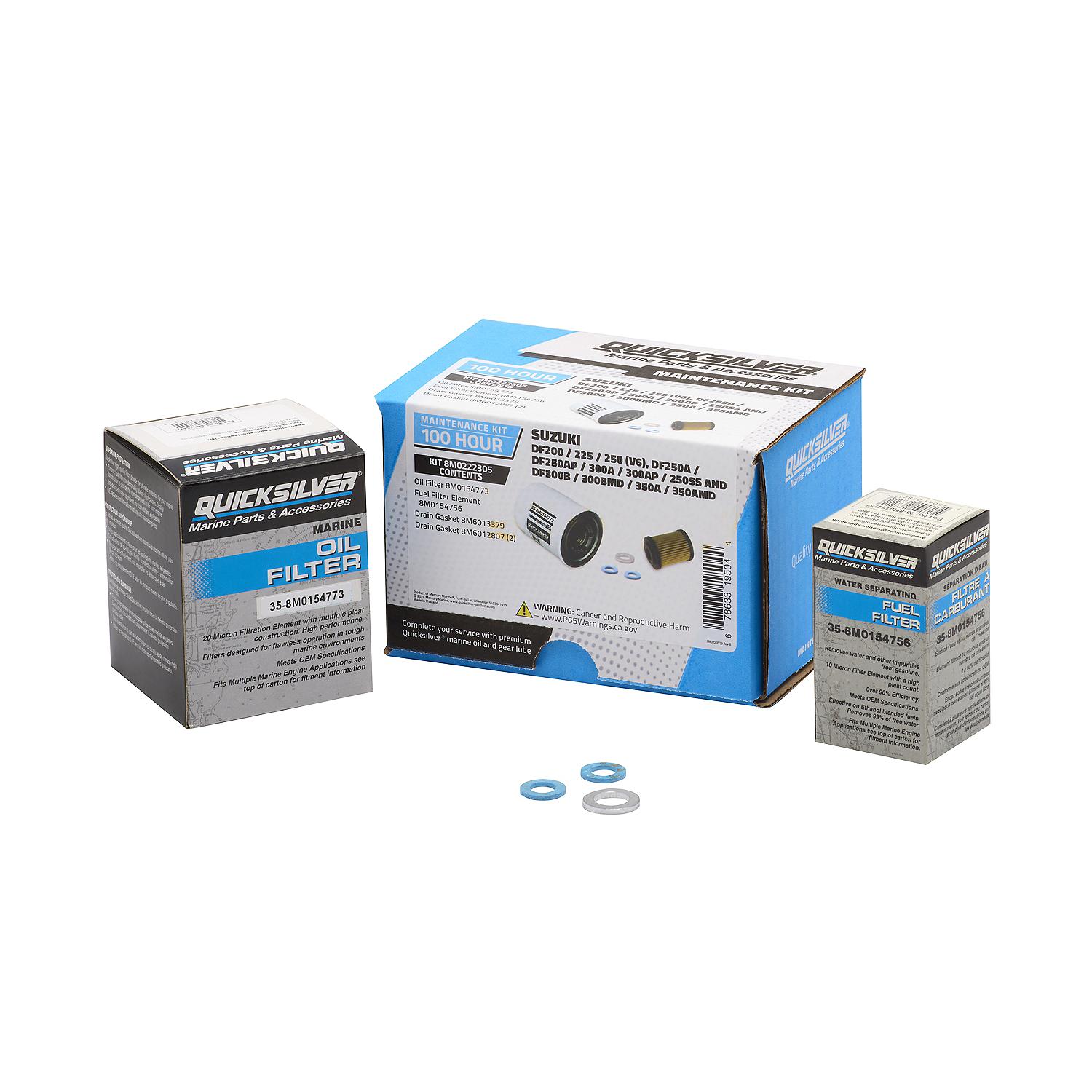 Quicksilver 8M0222305  100 Hour Maintenance Kit, Suzuki Various 200-350