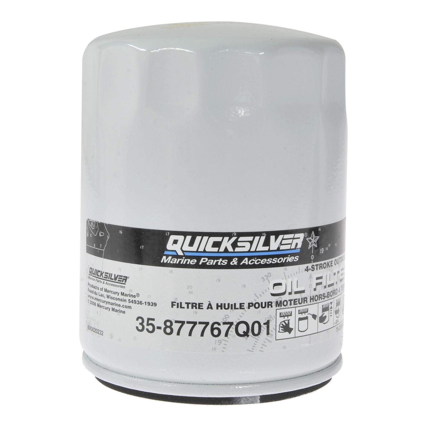 Quicksilver 877767Q01 Oil Filter for Mercury Verado 135-200HP Outboards