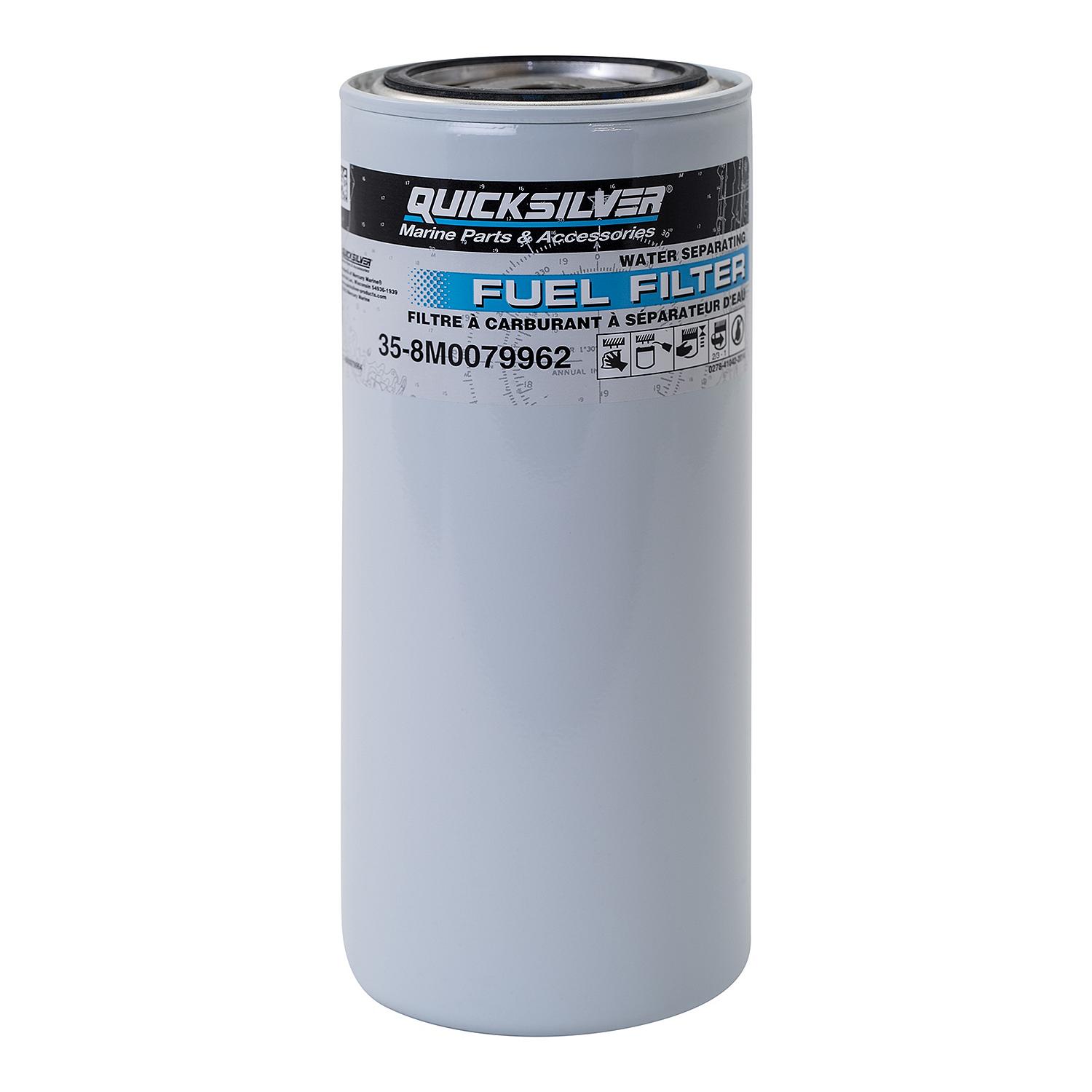 Quicksilver 8M0079962 High Capacity Water Separating Fuel Filter Element 10 Micron