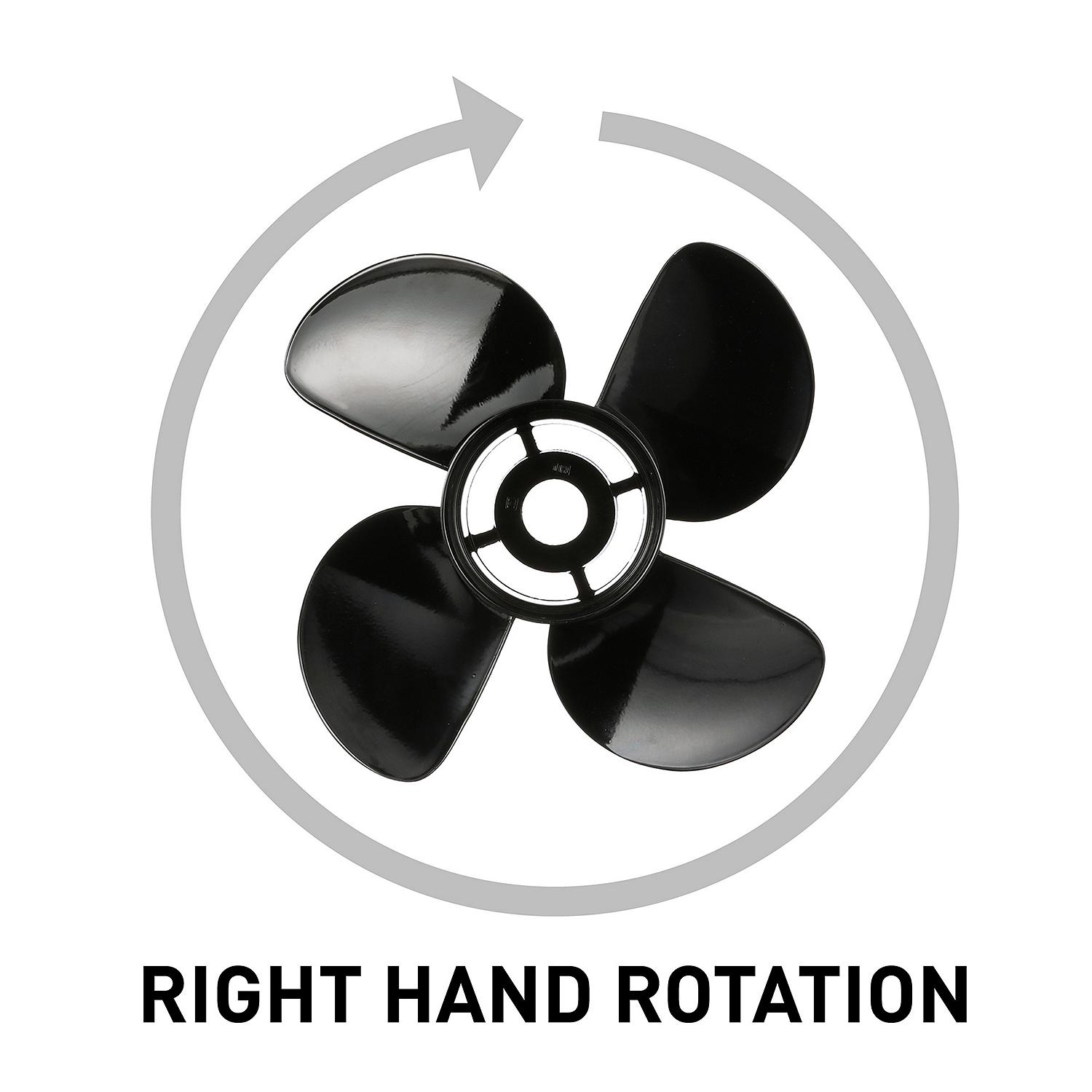 Quicksilver 8M8027502 Nemesis 4-Blade Aluminum Propeller 13.4" x 15" RH