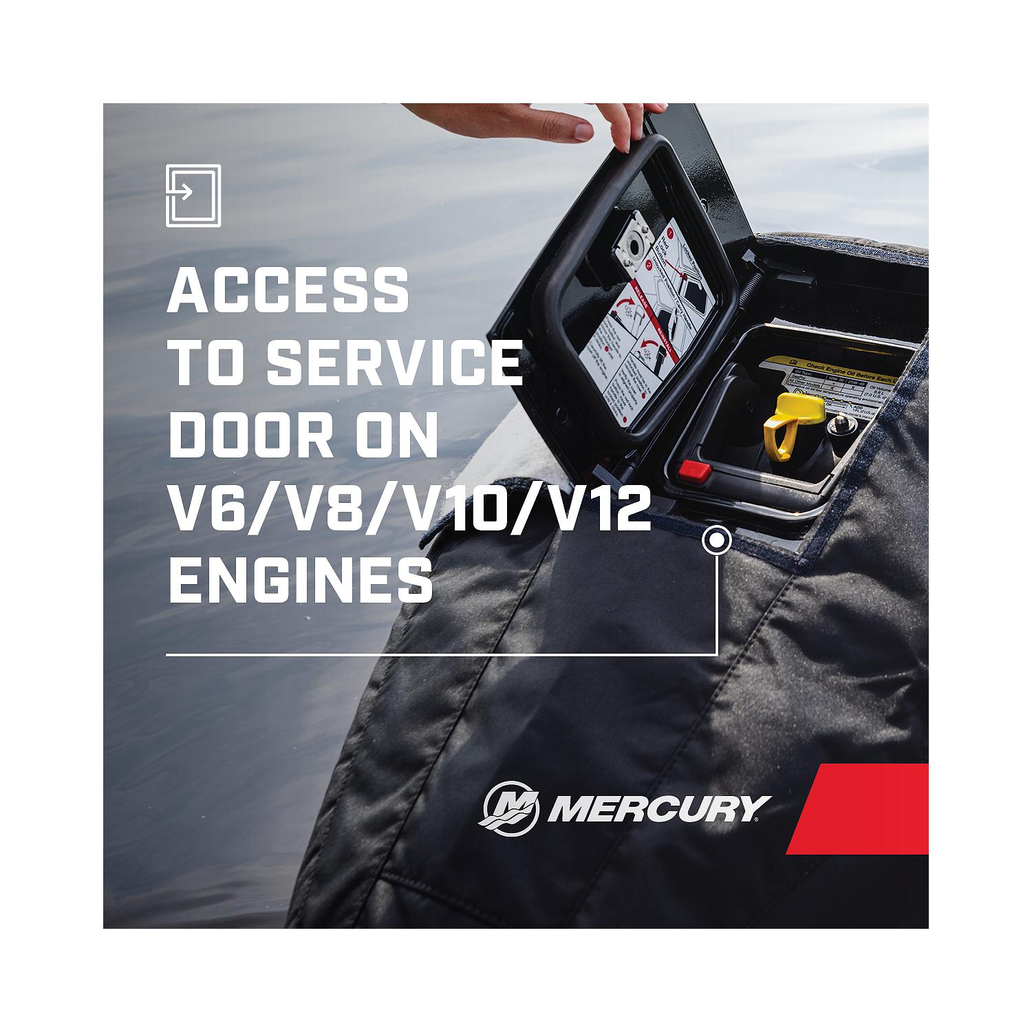 Quicksilver 8M0221499 Mercury Marine Tow N Stow Outboard Cover 200-300hp Pro XS, Black