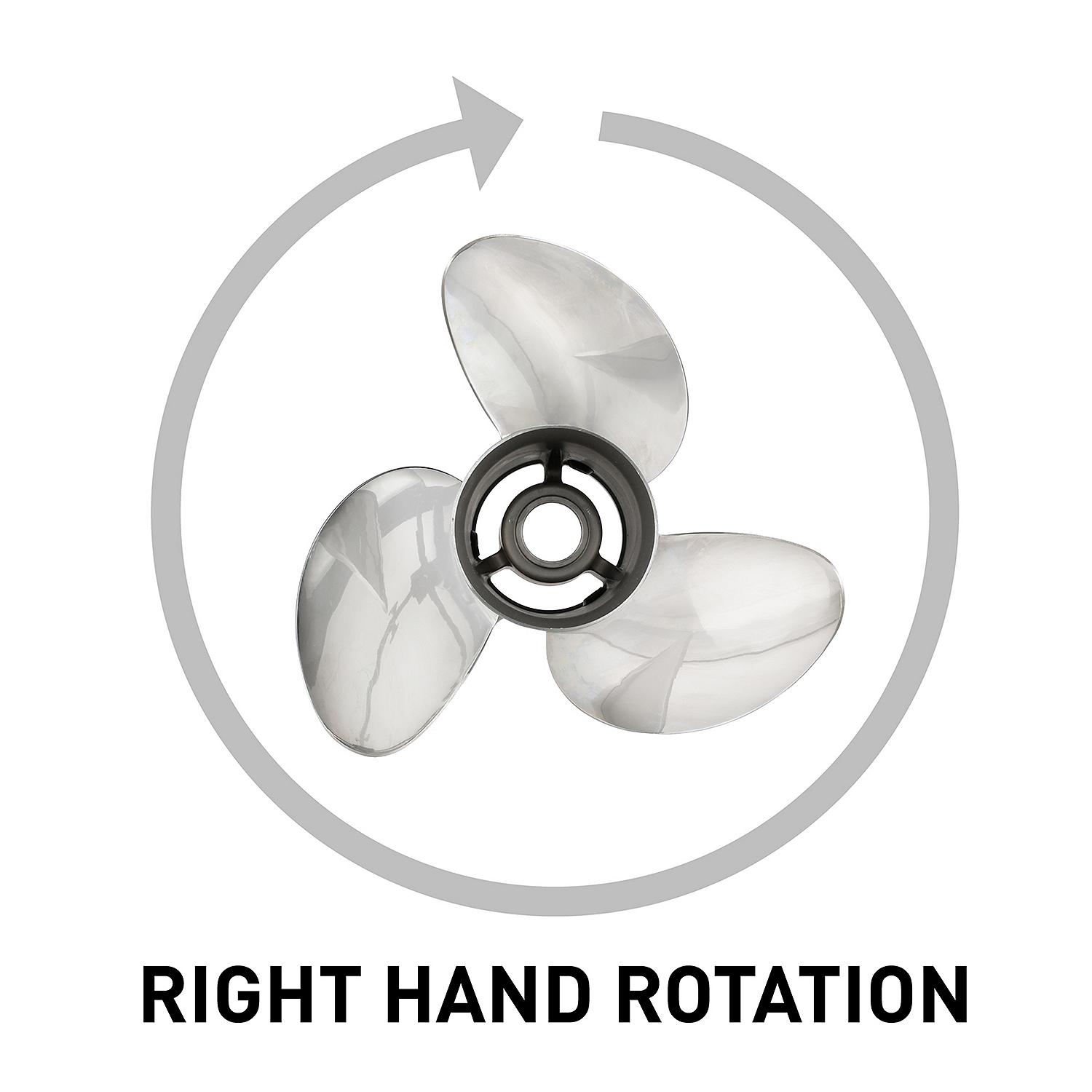 Quicksilver 8M0103521 Q3 Stainless Steel Propeller 14.5" x 17" Pitch 3-Blade RH