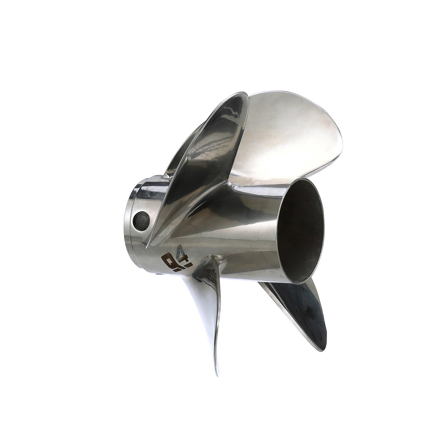 Quicksilver 8M0103527 Q4 4-Blade Stainless Steel Propeller 14.6" x 17" Left Hand