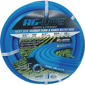 BluBird AL58100 AG-Lite Rubber Water Hose Assembly 5/8in x 100ft