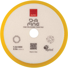 Rupes USA 9.DA180M D-A Fine Yellow Foam Polishing Pad 7 Inch