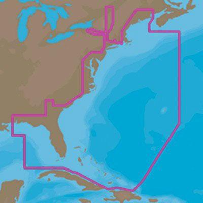 C-Map M-NA-M022-MS Max Wide U.S. East Coast & Bahamas SD Marine Chart Card