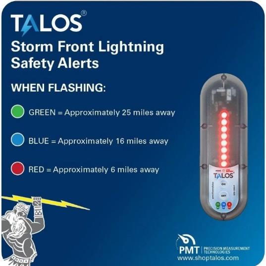 Talos SFD-1414P-MTB TALOS Safety Sign 14 x 14 and Lightning Detector Kit for Marinas, Construction Sites, Golf Courses, Pools | SFD-1414P-MTB