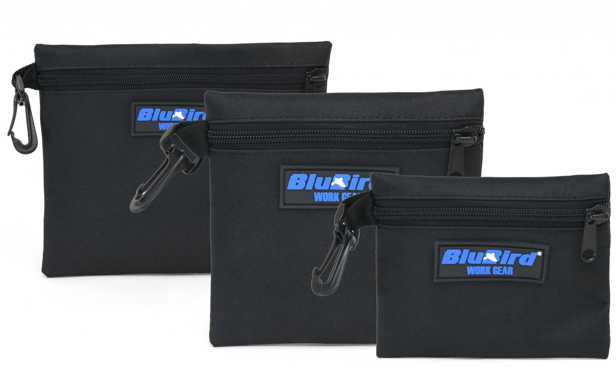 BluBird BBTB13 Multi-Purpose Clip-On Zippered Poly Bags 3 Pack Tool Organizer
