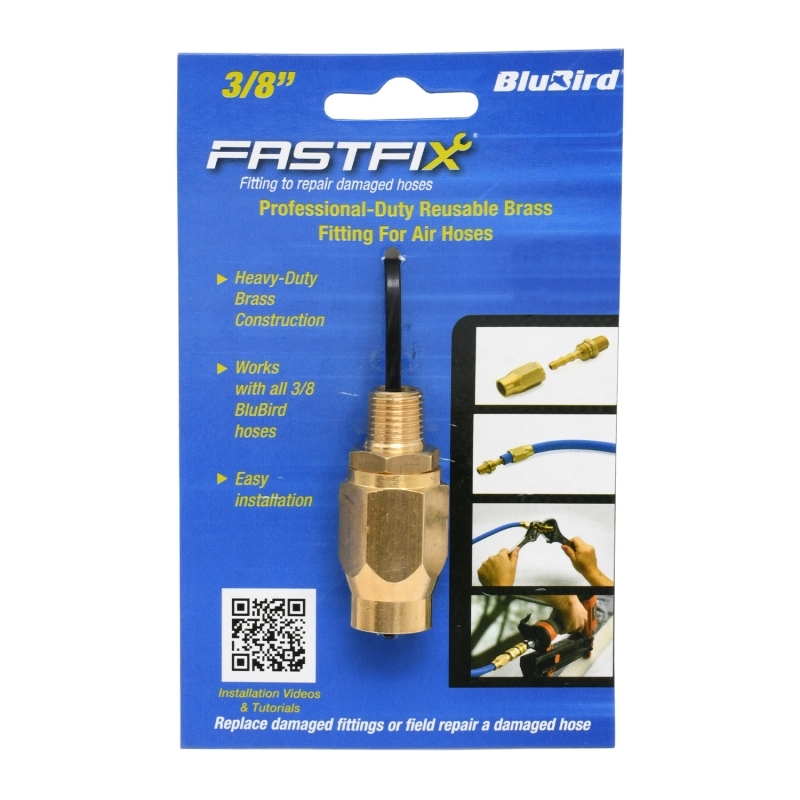 BluBird FFFX38 Air Hose Repair Fitting 3/8" with 1/4" MNPT