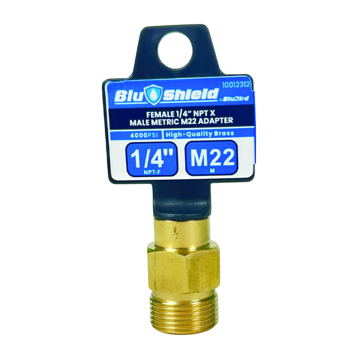 Blushield PWA009 Male Metric to 1/4" Female Pipe Thread Pressure Washer Adapter