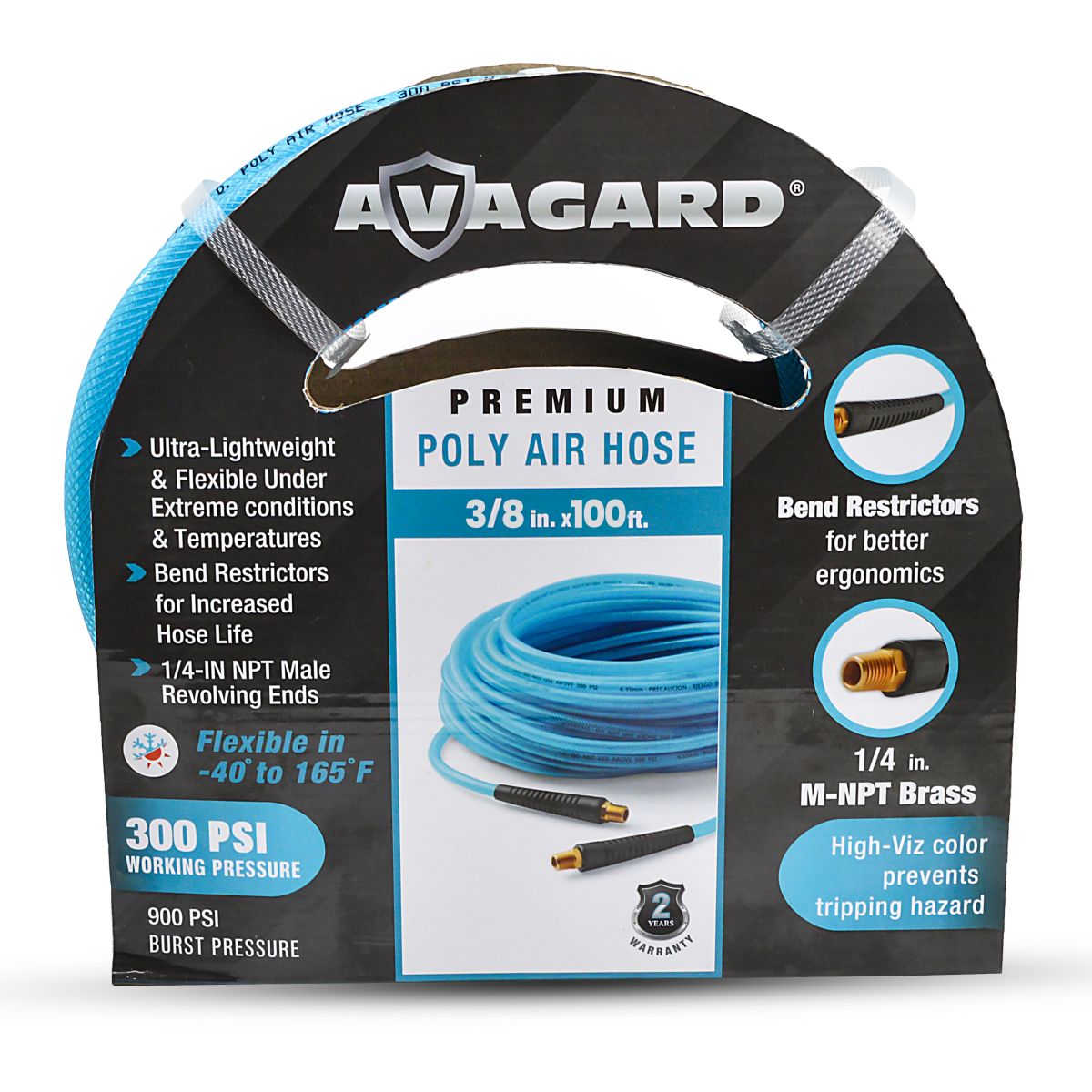 Avagard BBPU38100 Braided Polyurethane Air Hose Assembly 3/8" x 100'