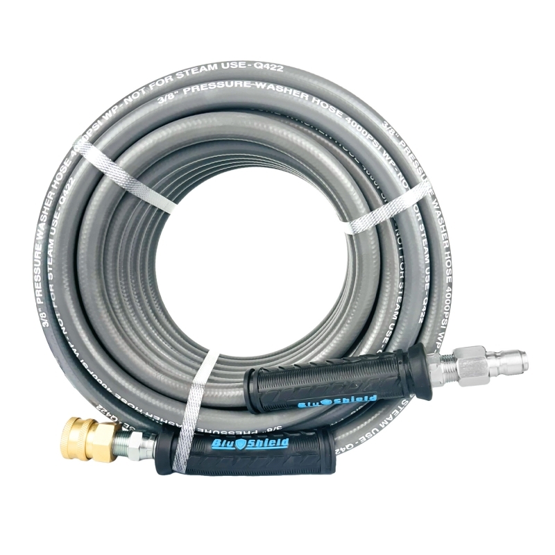 Blushield PWSW38200-CP 3/8" x 200' 4000 PSI Pressure Washer Hose Single Wire