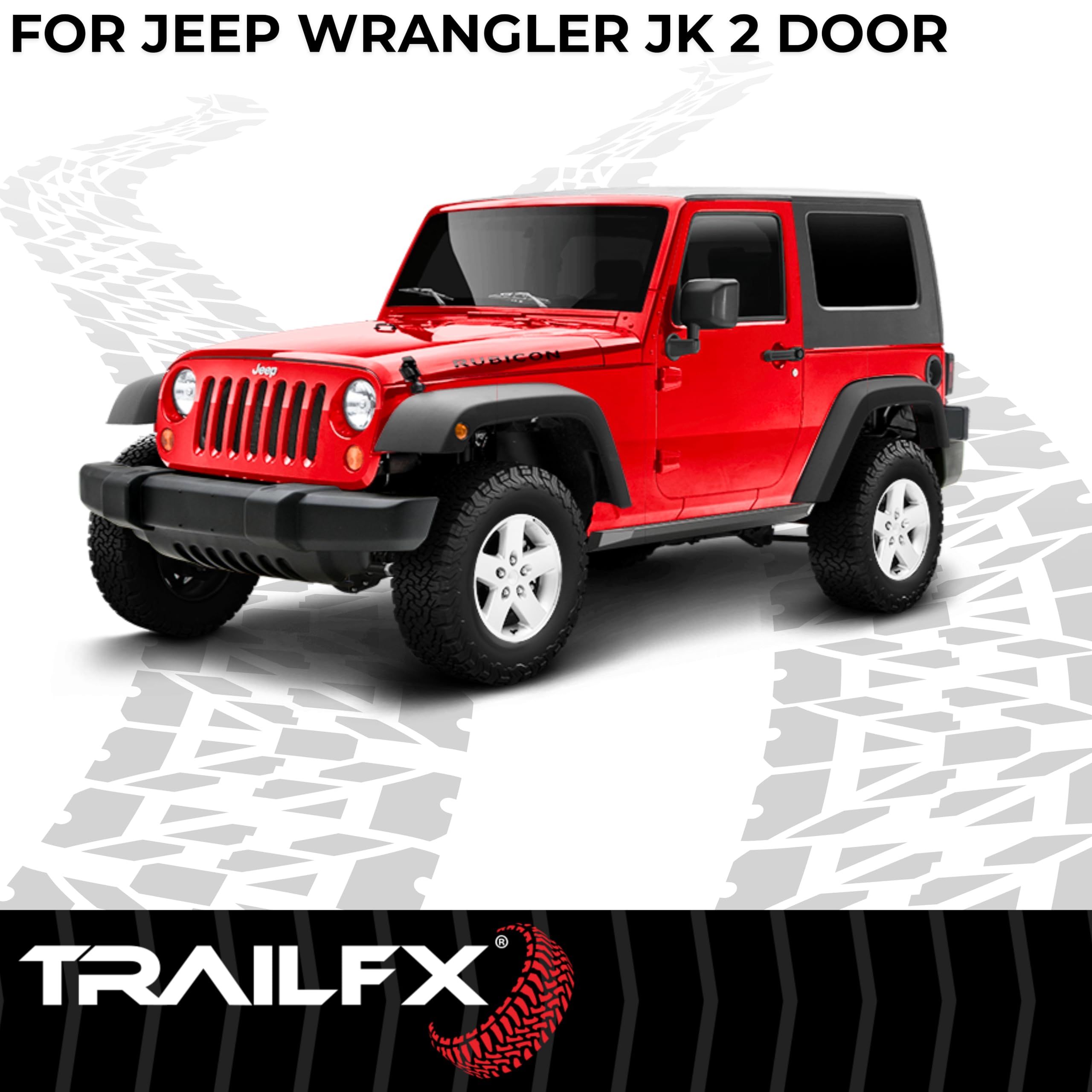 TrailFX ORB006 Oval Running Boards for Jeep Wrangler JK 2-Door