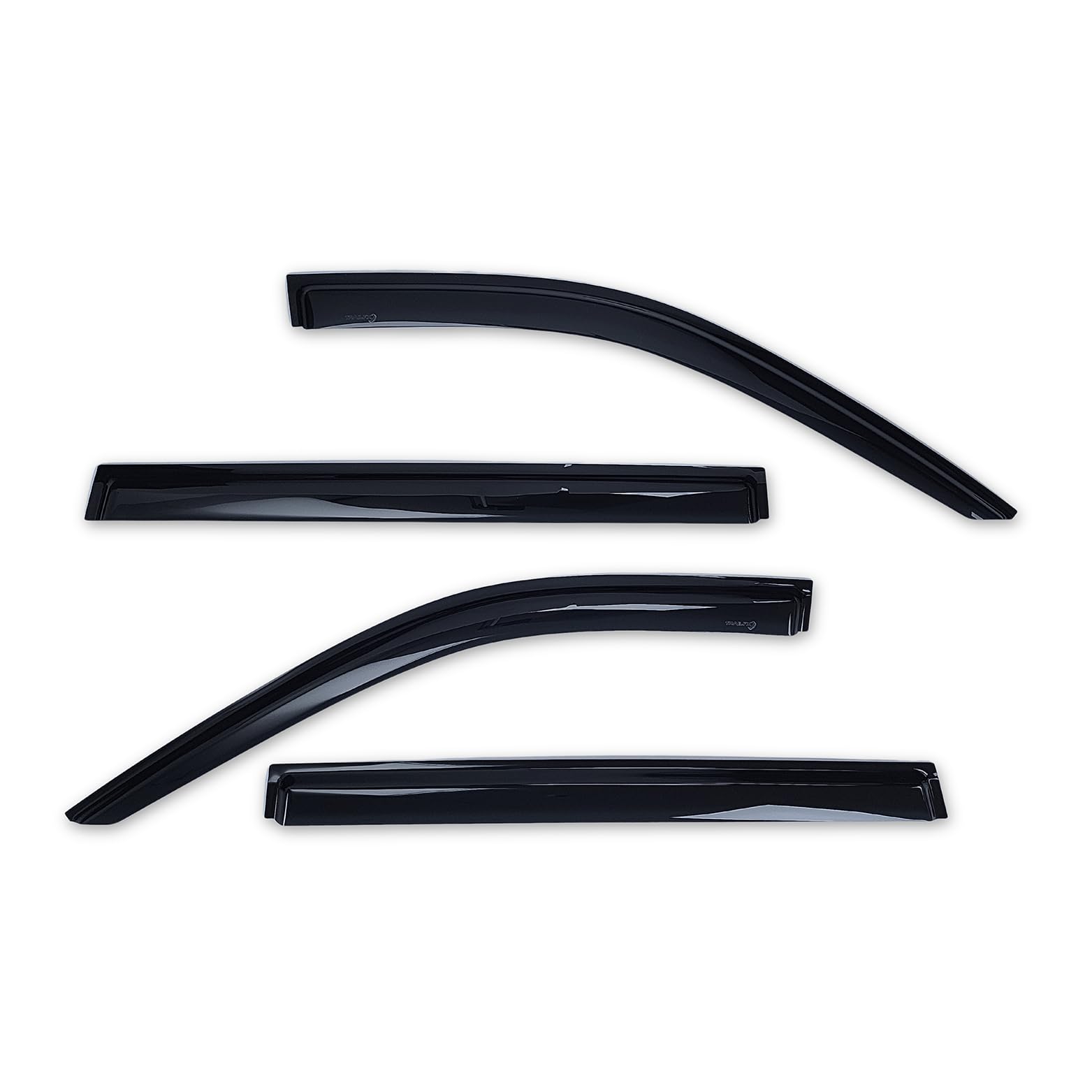 TrailFX 4706H Window Vent Visor 4-Piece Set - Smoke Acrylic Tape-On