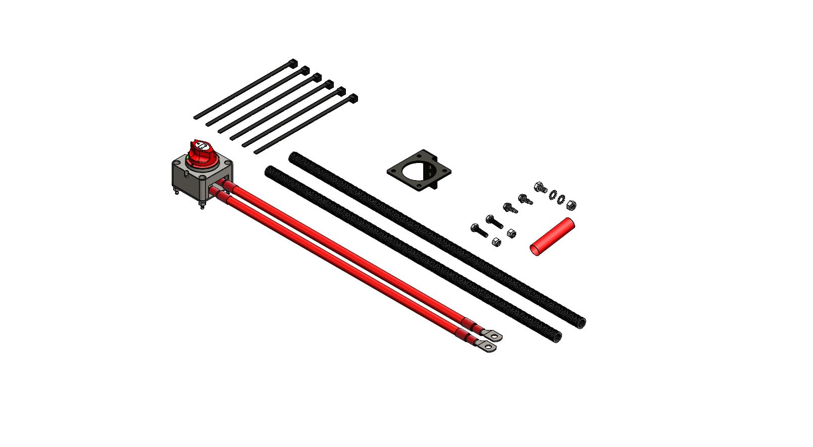 Blue Ox BX88443 Manual Battery Disconnect Kit for Flat Tow Vehicles