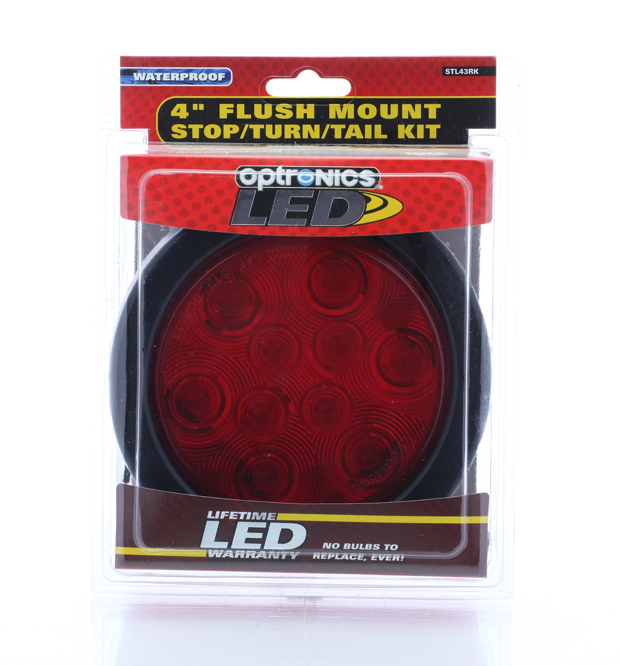 Optronics STL43RKBP Red 4" Round Sealed LED Lights