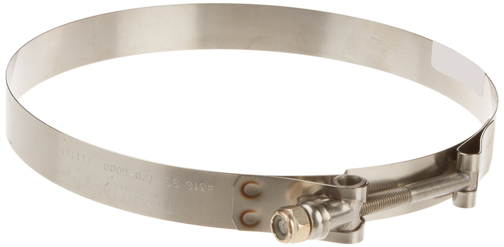 Trident Marine 720-6000 Marine  Stainless Steel T-Bolt Hose Clamps, 3/4", Range 6.30" to 6.74"