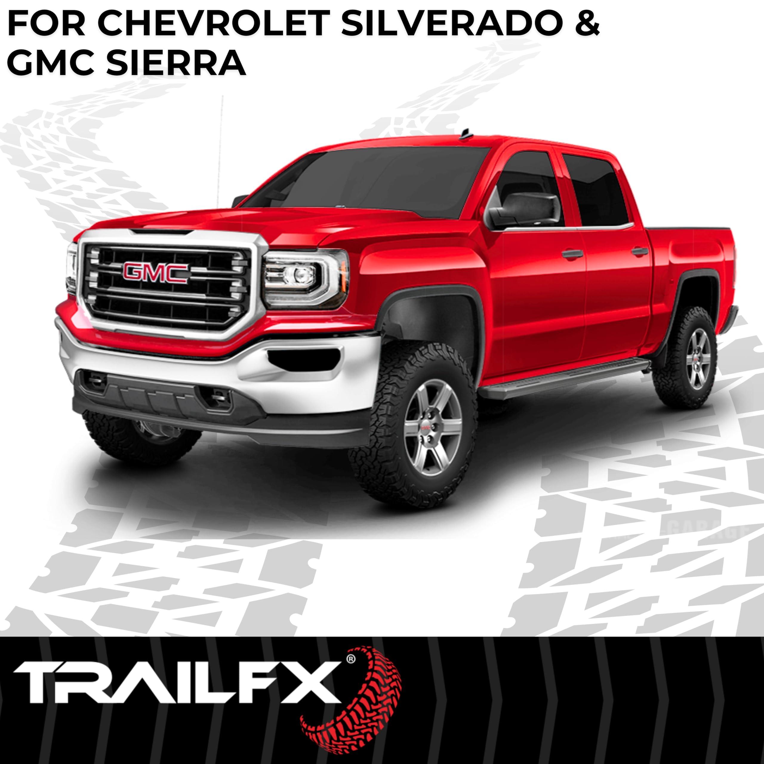 TrailFX AL6005B Aluminum Running Boards 300 lb Capacity Extended Cab
