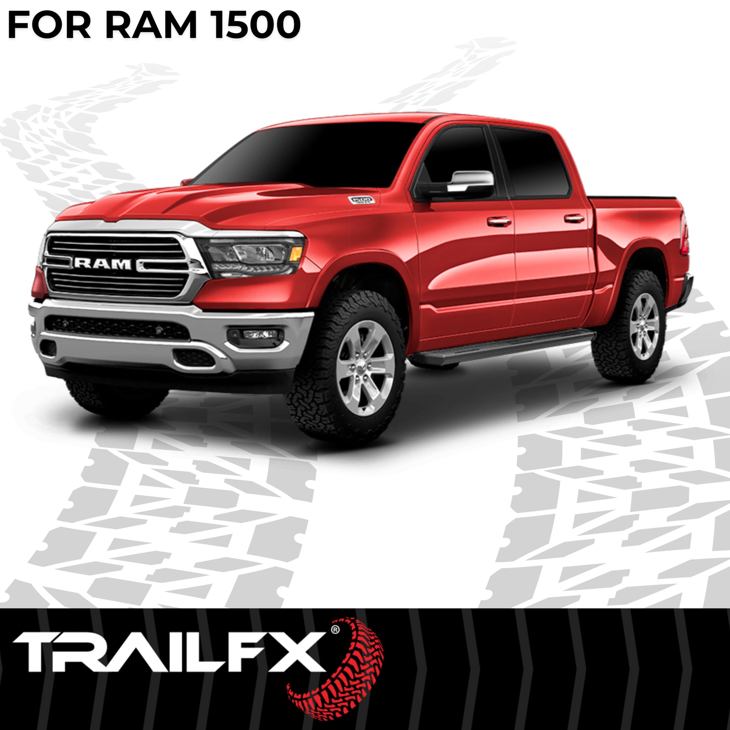 TrailFX AL6013B Running Boards for 2019-2025 Ram 1500 Crew Cab