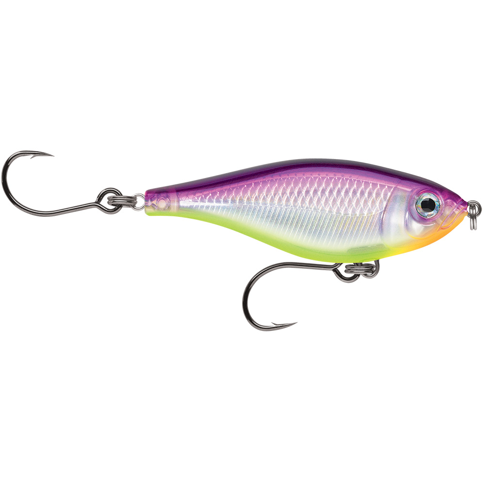 Rapala SXRTM08PRCH RAPALA X-RAP TWITCHIN' MULLET 3-1/8" PURPLE CHARTREUSE