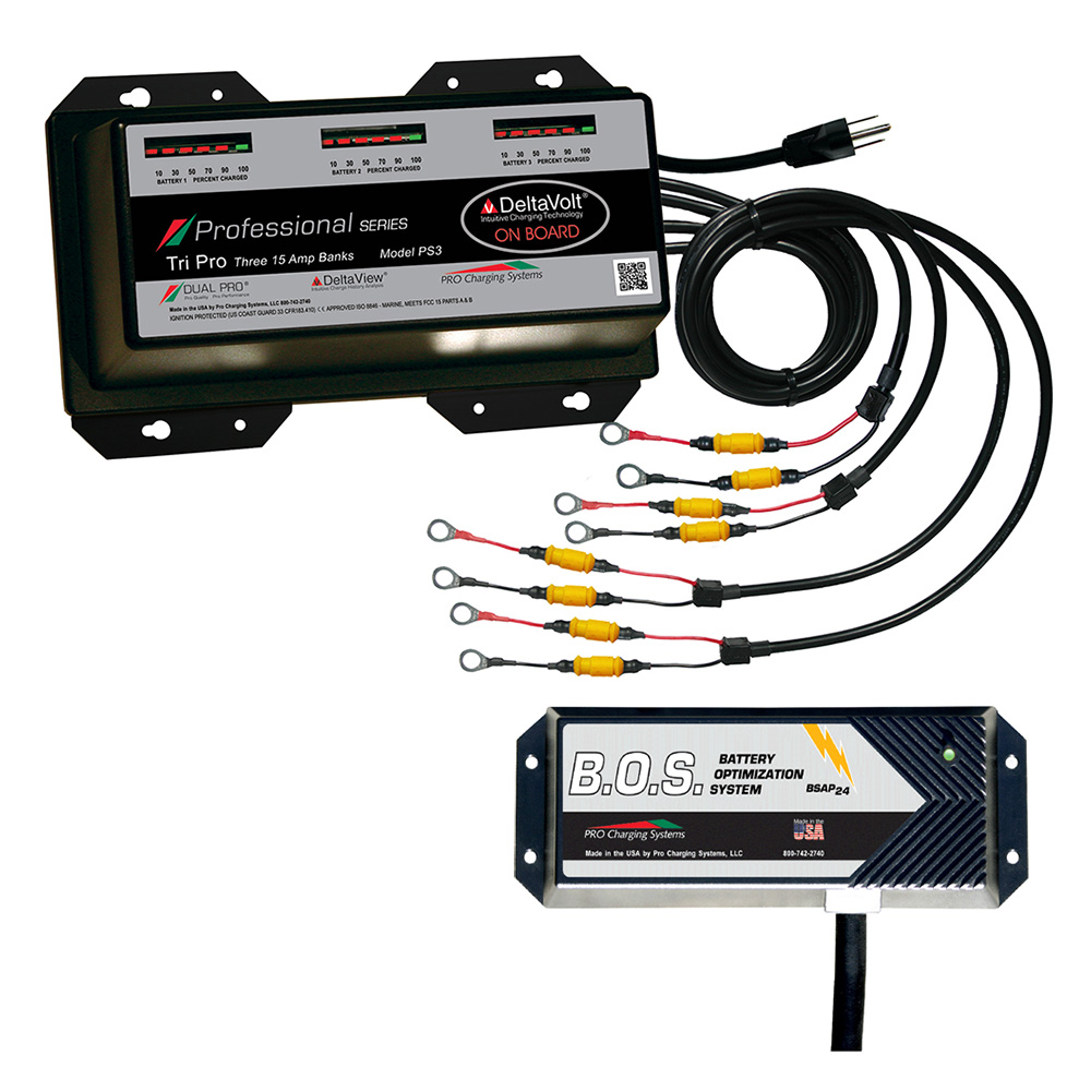 Dual Pro PS3/BOS12V2 DUAL PRO PS3 3 BANK BATTERY CHARGER W/ 2 BANK BOS SYSTEM