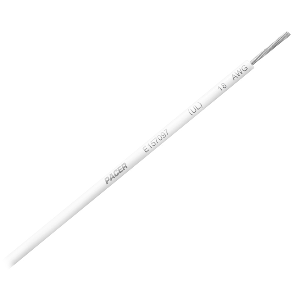 Pacer Performance WUL18WH-35 PACER WHITE 35' 18 AWG UL 
