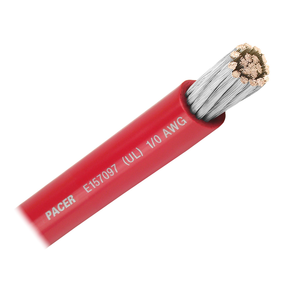 Pacer Performance WUL1/0RD-50 PACER RED 50' 1/0 AWG BATTERY CABLE