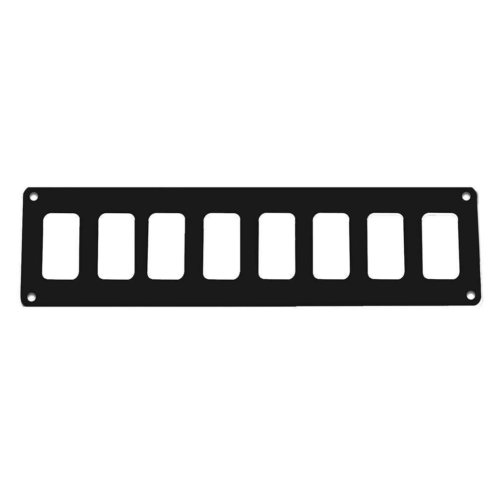 Pacer Performance PSC-81-BK PACER SWITCH PANEL - 8 SWITCH - 1 ROW - 12.5" X 2.75" -