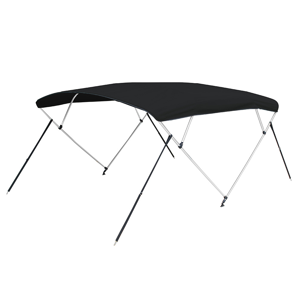 Carver Covers A5481UB-02 3 Bow Bimini Top Kit 54" High Jet Black Sunbrella