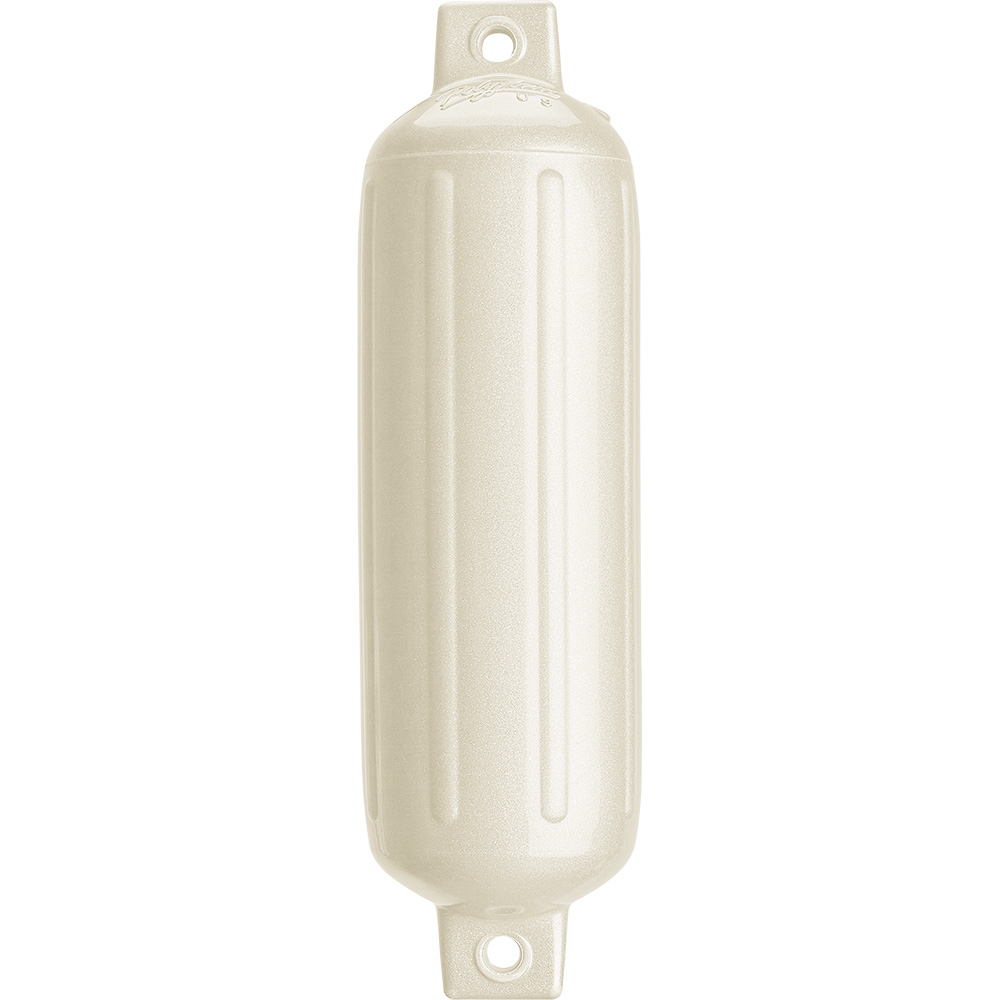 Polyform G-4-METALLIC WHITE POLYFORM G-4 TWIN EYE FENDER 6.5" X 22" METALLIC WHITE