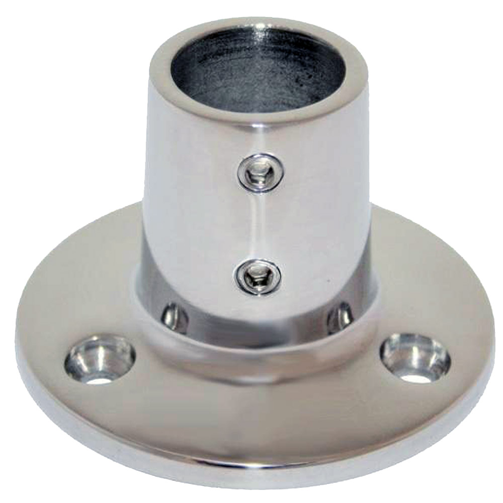 Whitecap Industries 6139C 1" OD 90 Degree Round Base Stainless Steel Rail Fitting