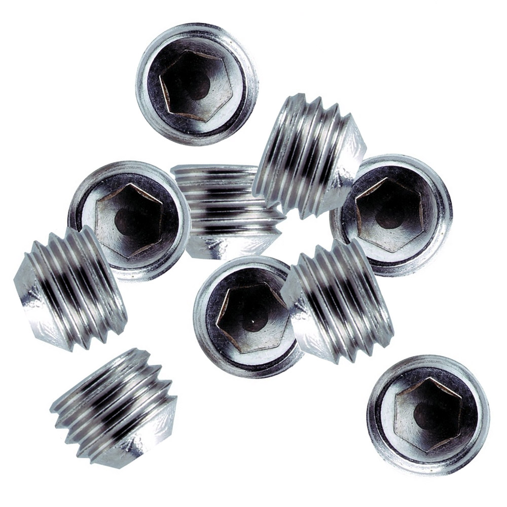 Whitecap Industries 6249C Whitecap 1/4"-28 Thread Ss Set Screws 10 Pack