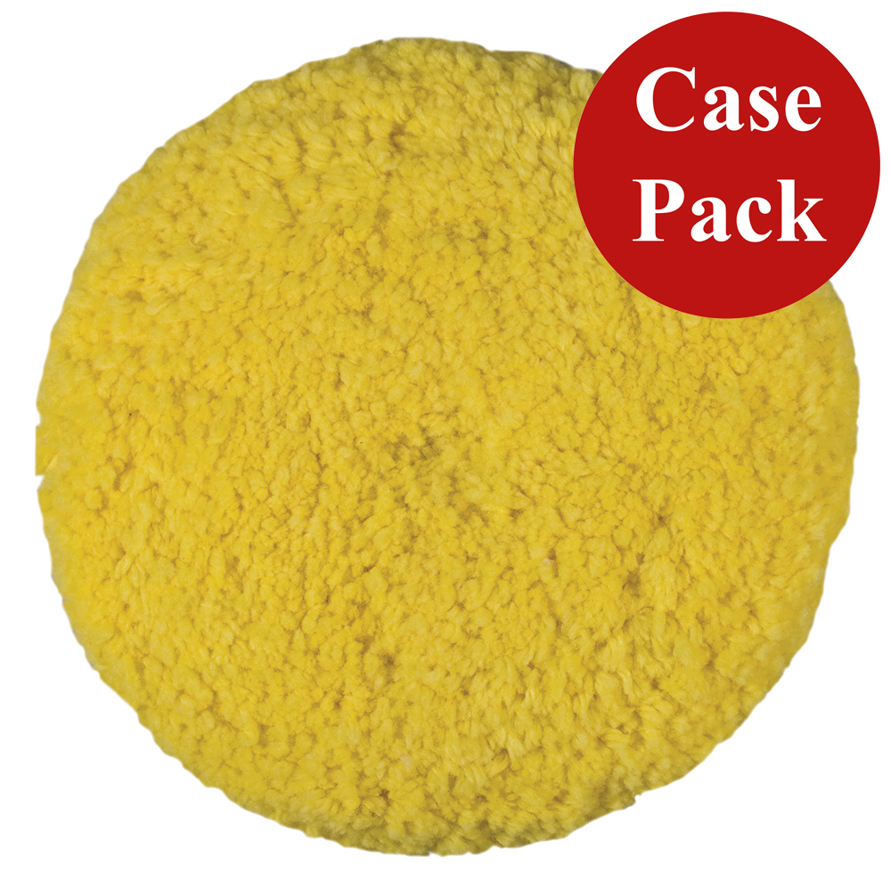 Presta 890142CASE Yellow Medium Cut Rotary Wool Buffing Pad Case of 12