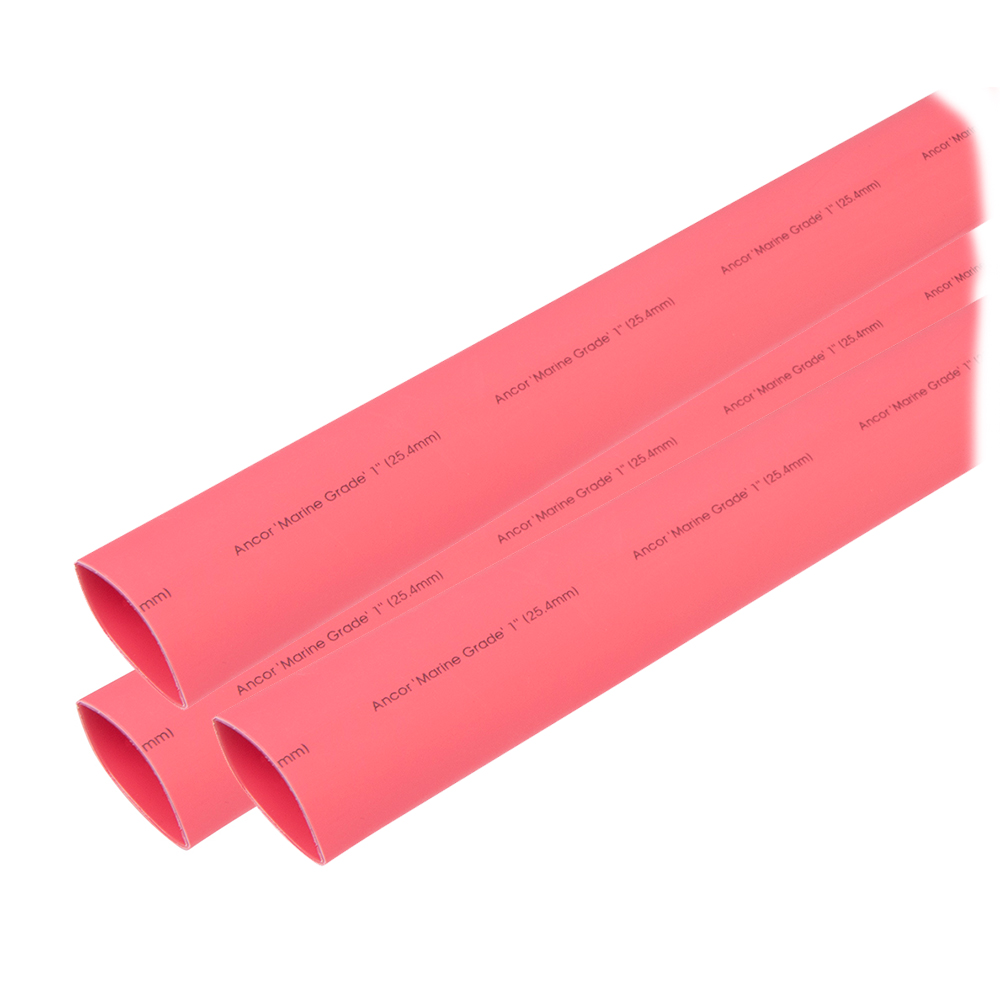 Ancor 307603 ANCOR HEAT SHRINK TUBING 1"X3" RED 3PCS