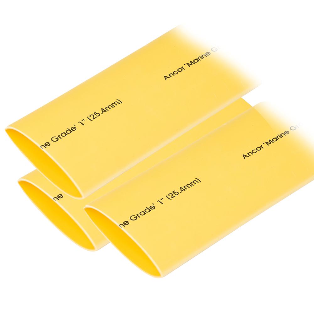 Ancor 307924 ANCOR HEAT SHRINK TUBING 1"X12" YELLOW 3PCS