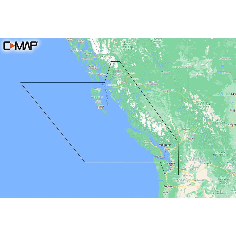 C-Map M-NA-Y207-MS British Columbia & Puget Sound REVEAL Coastal Chart