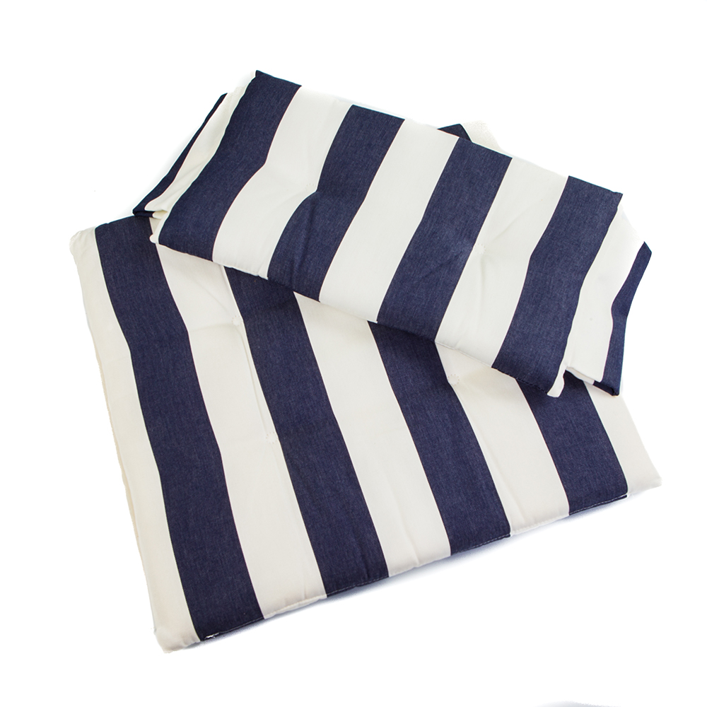Whitecap Industries 87240 Director's Chair II Replacement Cushion Set Navy White Stripe
