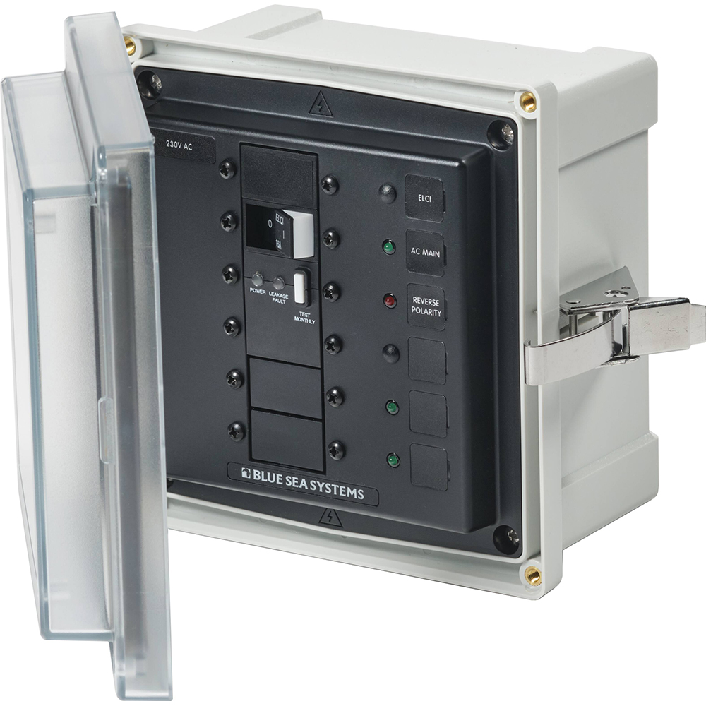 Blue Sea Systems 3121 SMS Panel Enclosure with ELCI 16A Main 230V AC