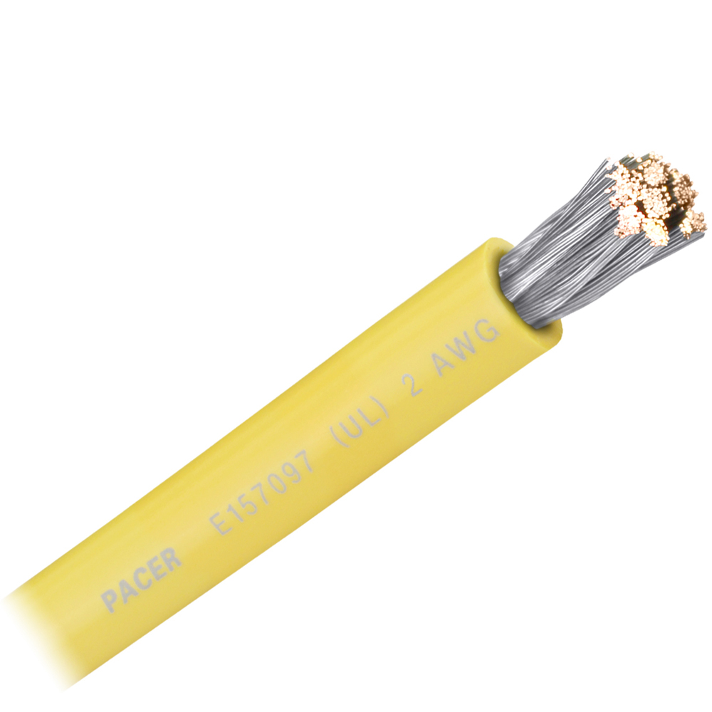 Pacer Performance WUL2YL-FT PACER YELLOW 2 AWG BATTERY  CABLE SOLD BY THE FOOT