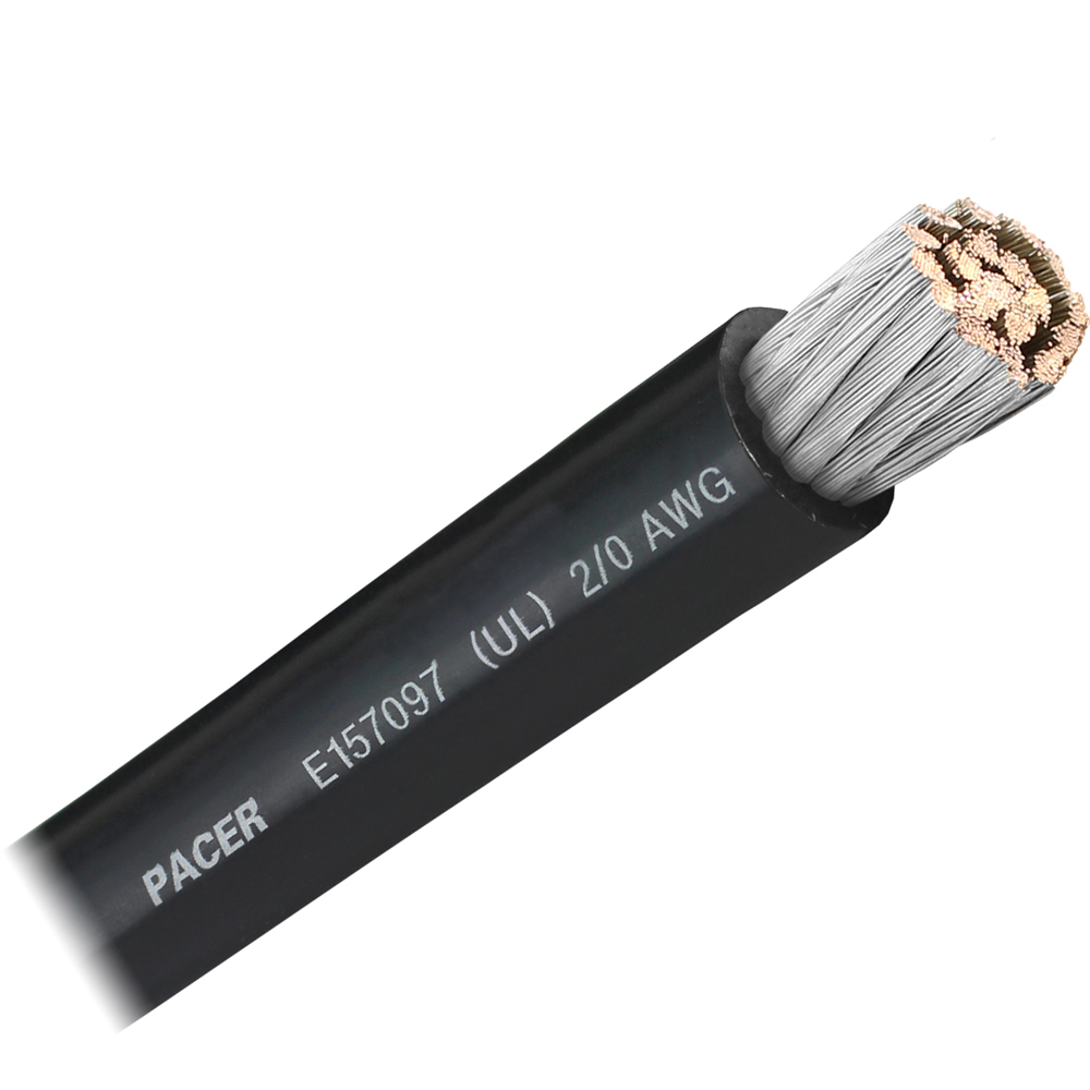 Pacer Performance WUL2/0BK-FT Pacer Black 2/0 Awg Battery Cable Sold By The Foot