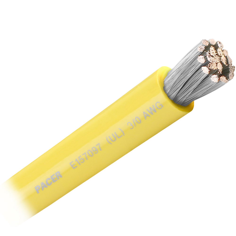 Pacer Performance WUL3/0YL-FT PACER YELLOW 3/0 AWG BATTERY CABLE SOLD BY THE FOOT