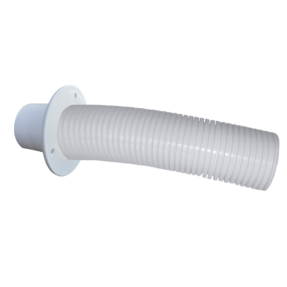 Trident Marine TFK-4W TRIDENT 4' STERN FLEX HOSE W/ TRANSOM FLANGE WHITE