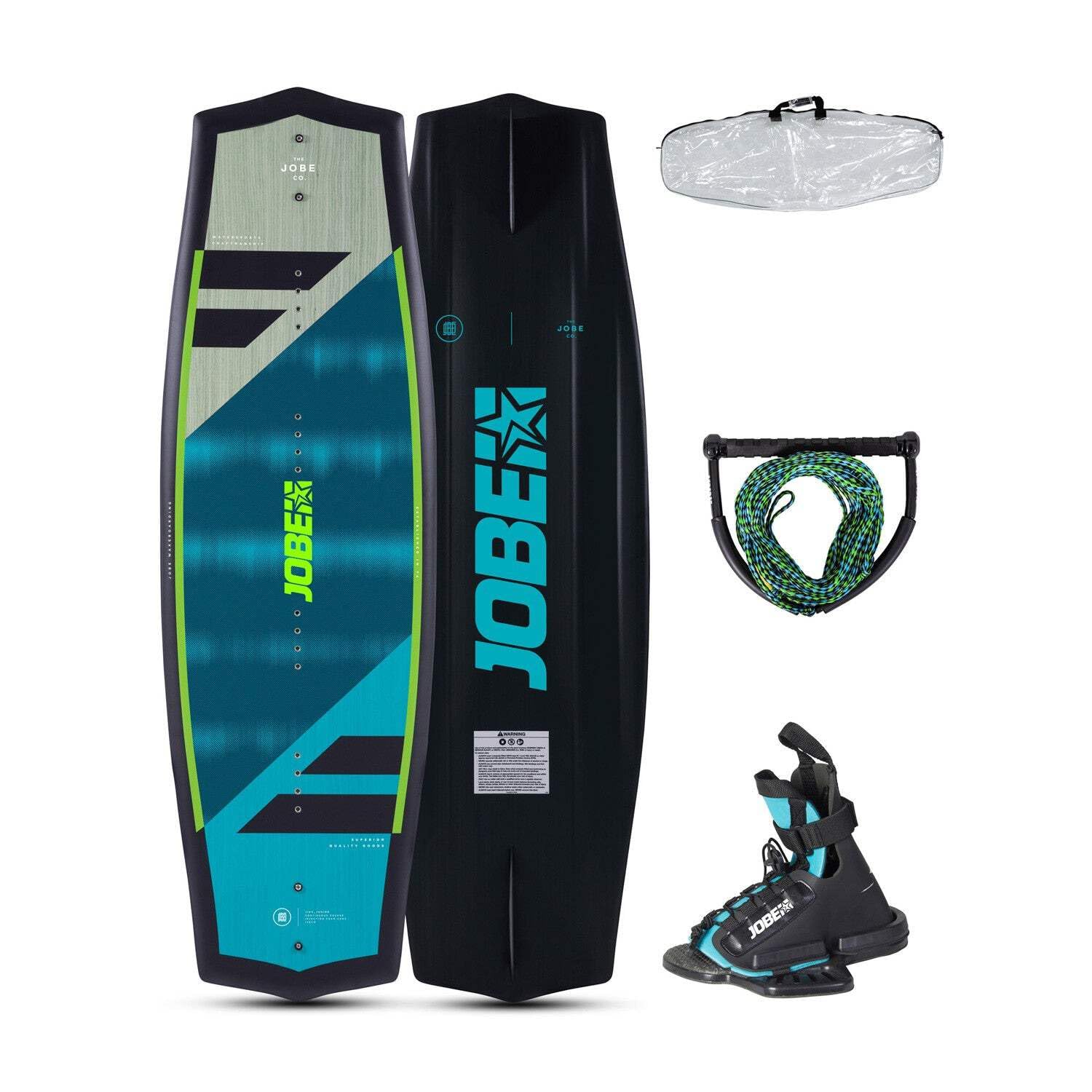 Jobe Sports 278821008-PCS Jinx Wakeboard Package 128 with Junior Bindings and Handle