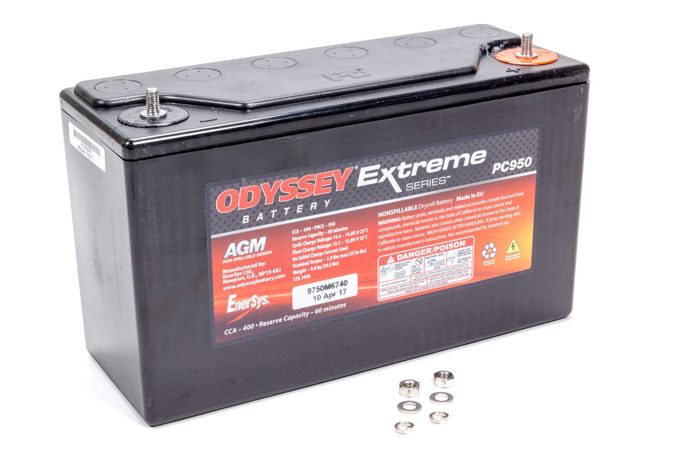 Odyssey Battery ODS-AGM30E Extreme Series AGM Battery 12V 400 CCA