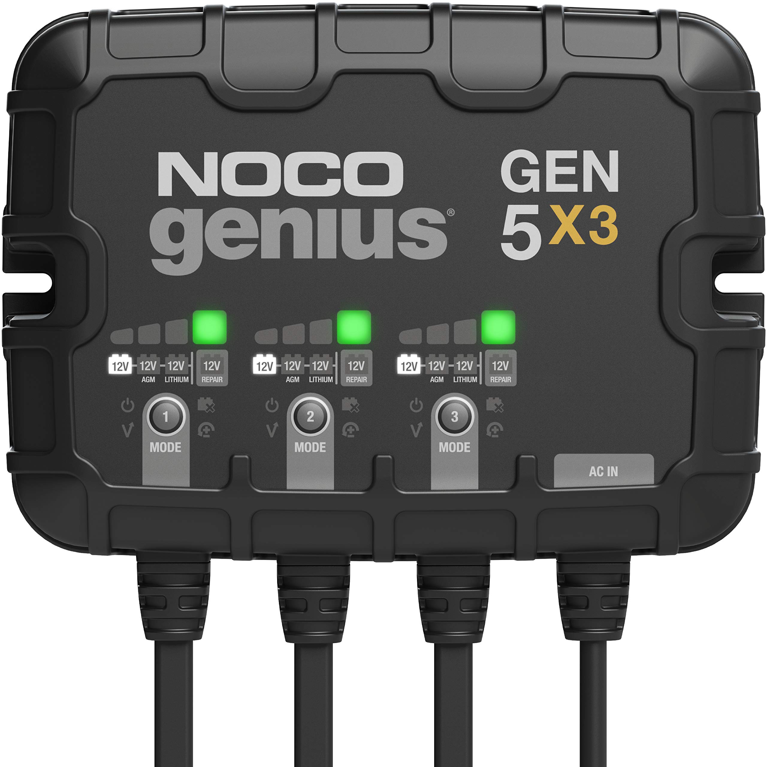 Noco Genius GEN5X3 3-Bank 15-Amp Waterproof On-Board Battery Charger