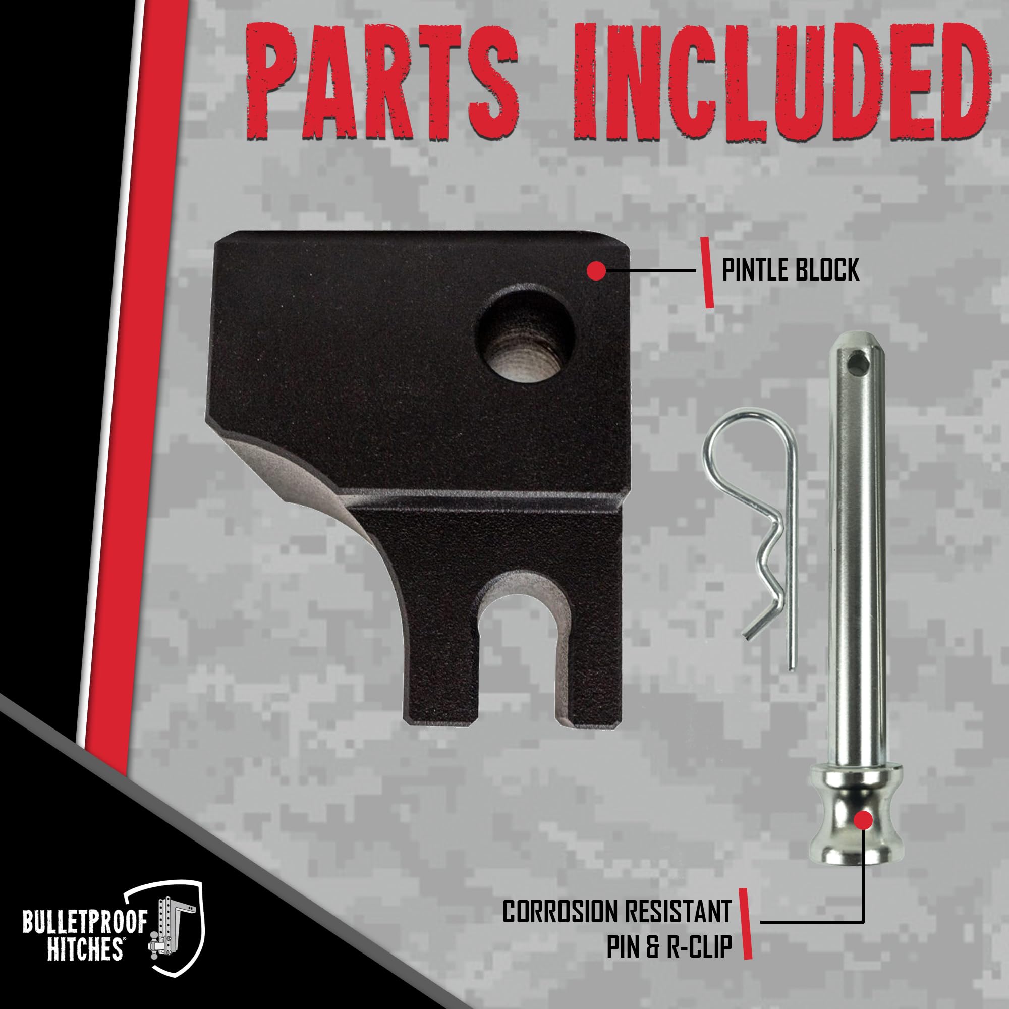 Bulletproof Hitches PINTLEATTACHMENT Pintle Hitch Attachment 36,000 lbs Capacity
