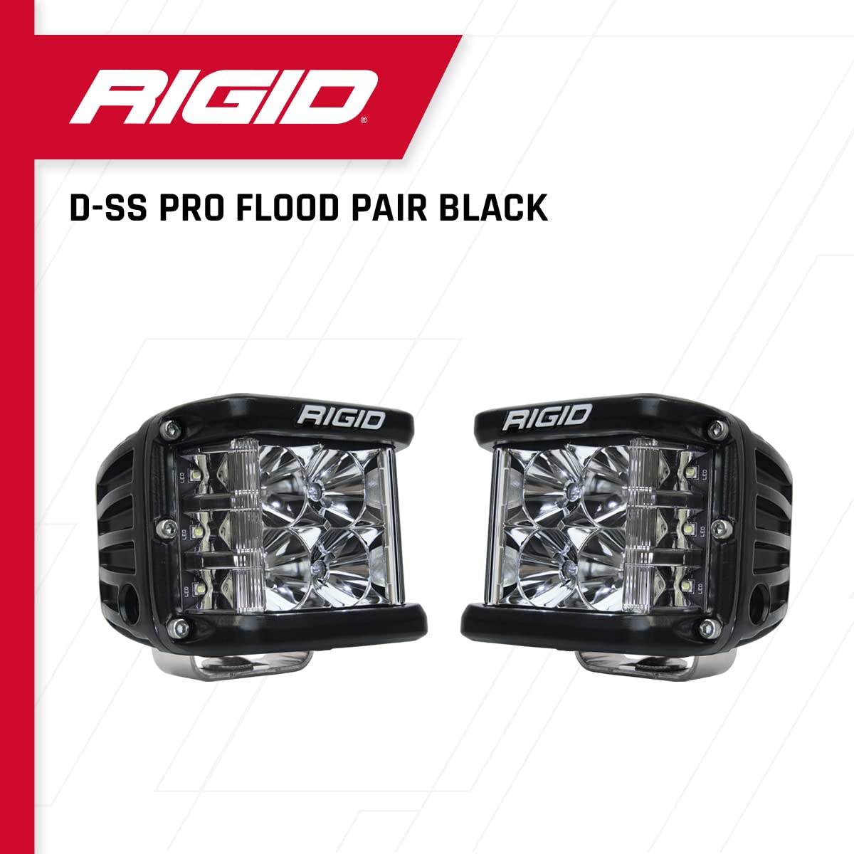 RIGID Industries 262113 D-SS PRO Side Shooter LED Pods - Flood Beam, Pair