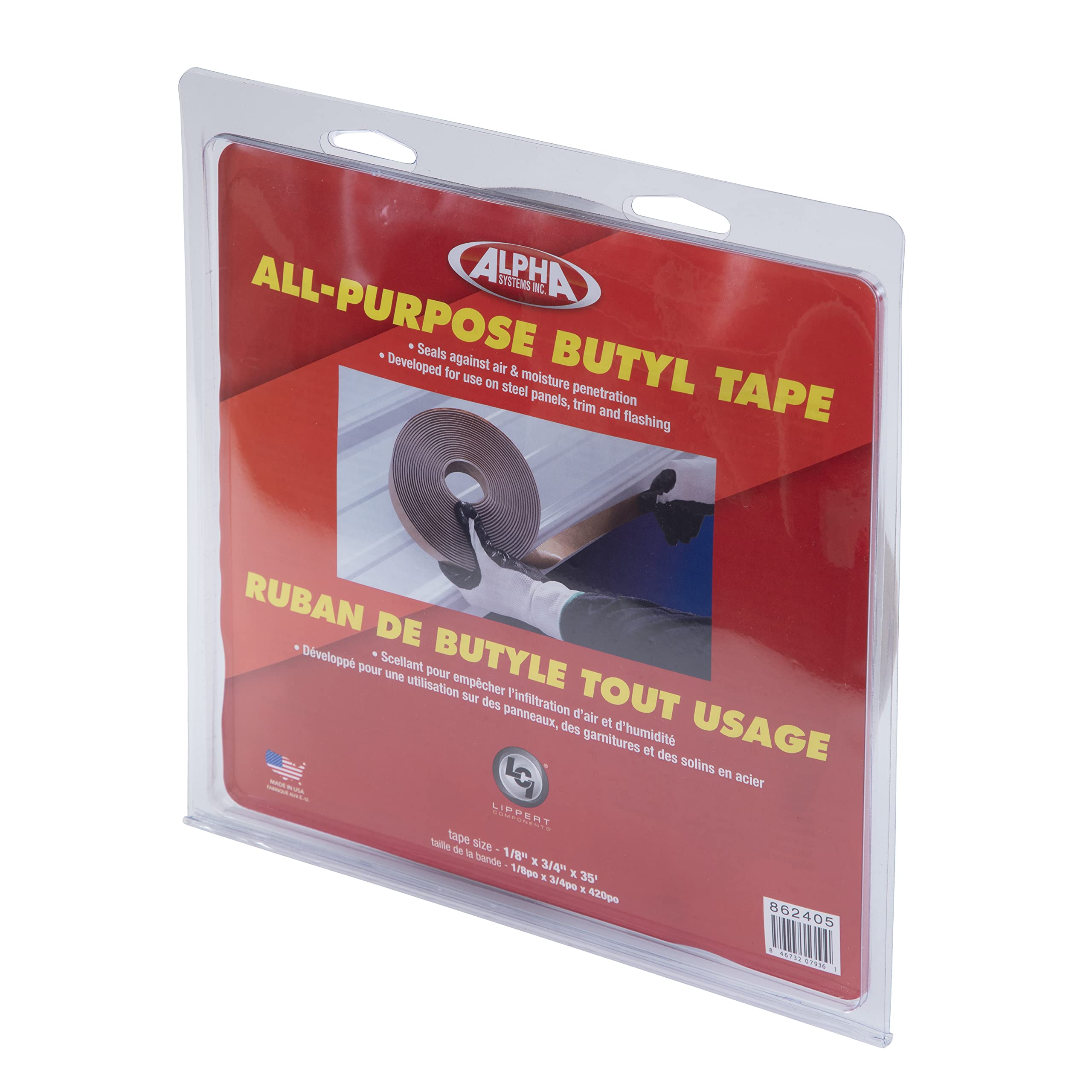 Lippert Components 862405 Q130 Butyl Tape 1/8" x 3/4" x 30' White RV Sealant
